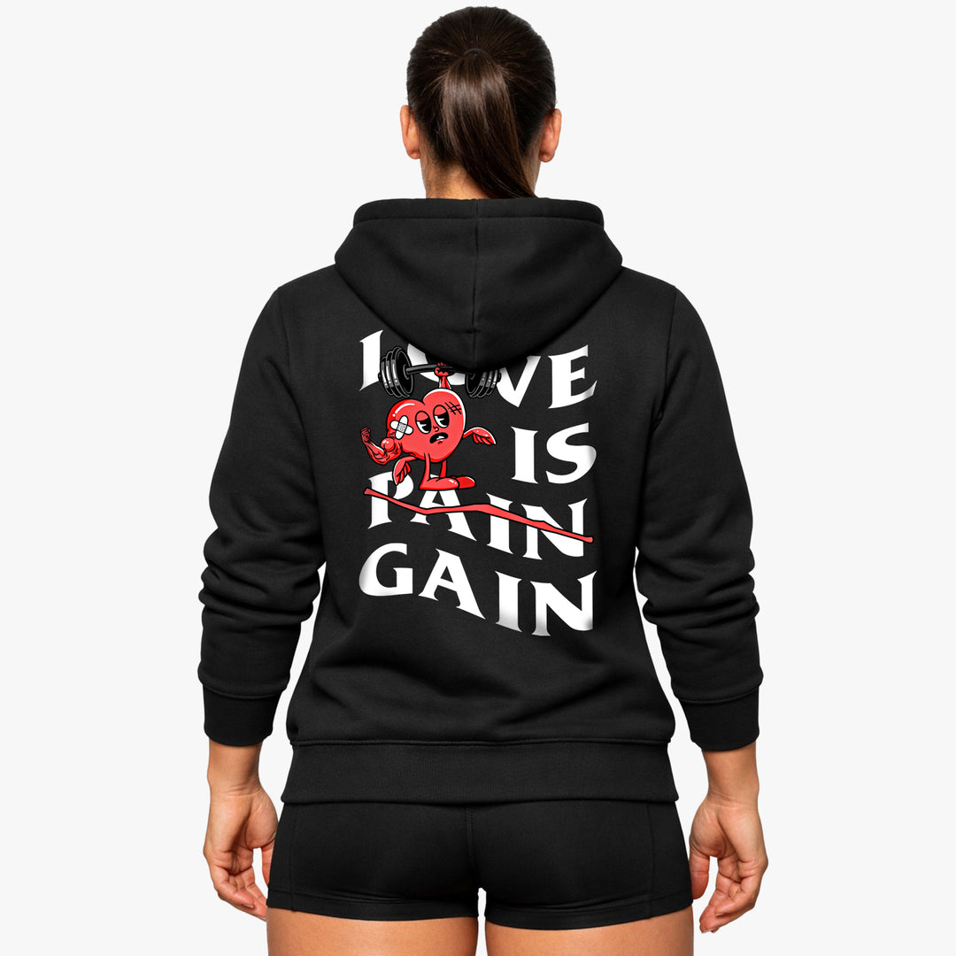 Liefde is winst (rugafdruk) hoodie