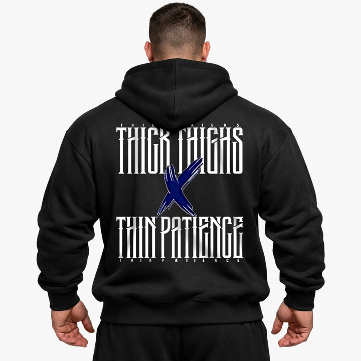 Thick Thighs & Thin Patience Oversized Hoodie