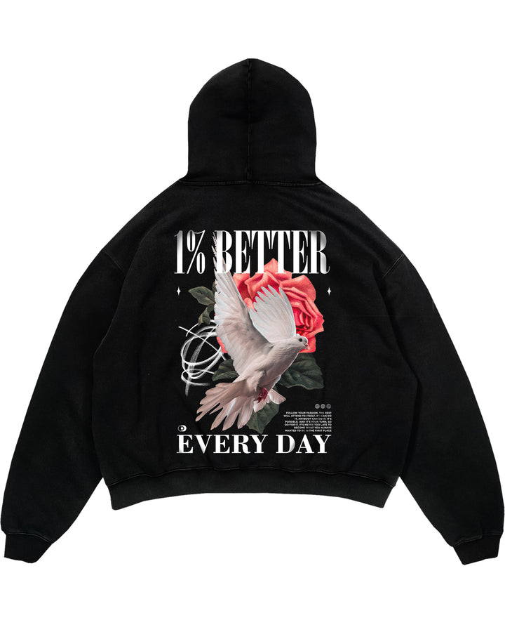 1% Better Oversized (Backprint) Hoodie